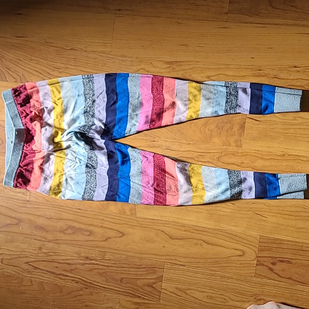 Gap Girl's Knit Warm Leggings Pants Pink Blue Size 10Y